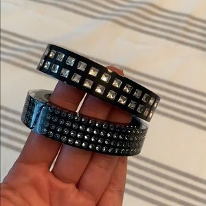 Swarovski acrylic bangle bracelets